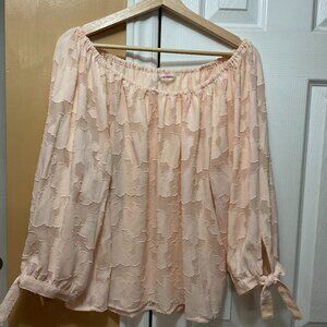 Off-shoulder blouse with tie sleeves - XL